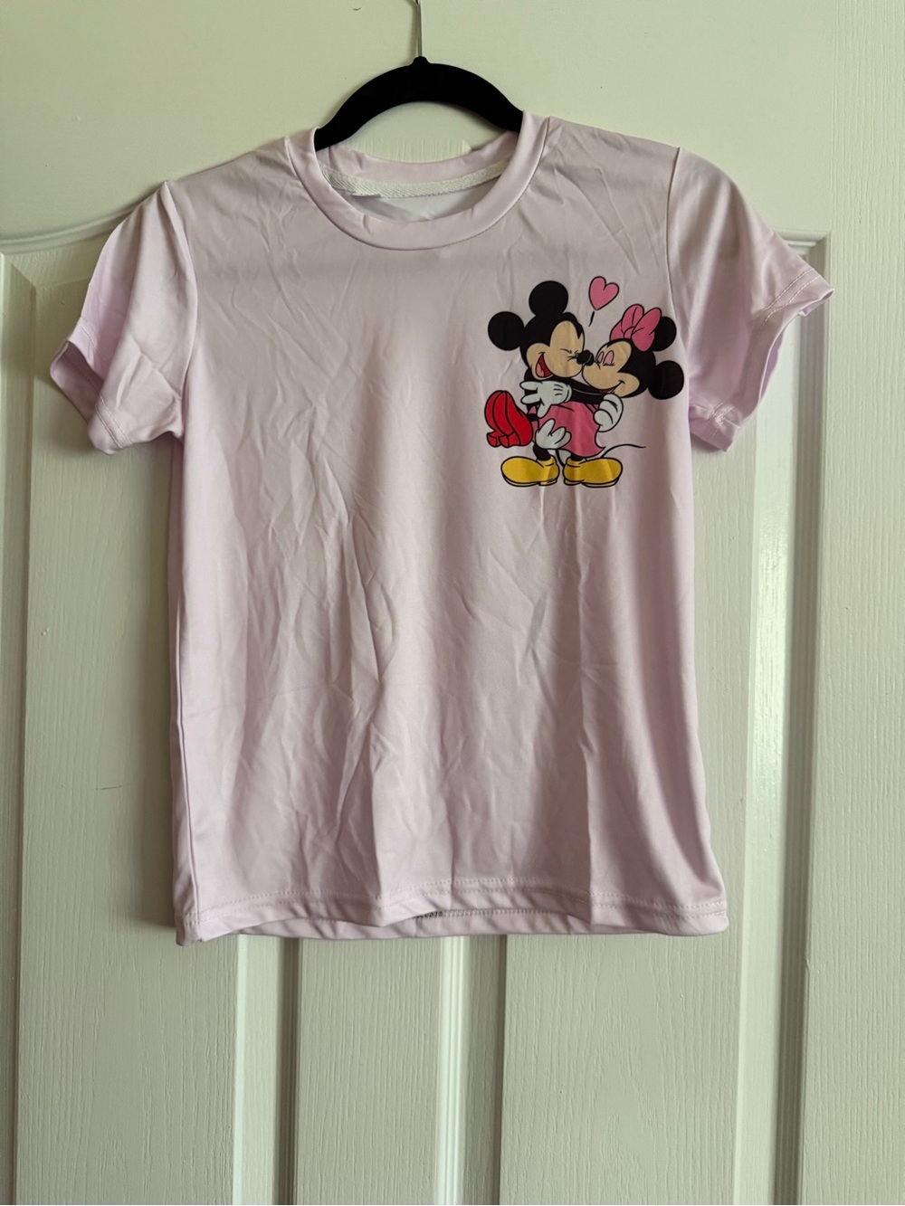 Disney Light Pink Mickey & Minnie Short Sleeve Tee